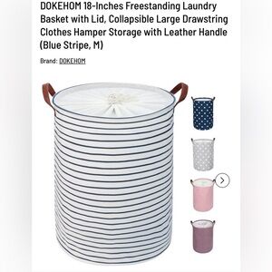 NWT bundle. Laundry basket, chair cover and portable toothbrushes with case.